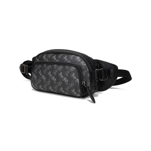 NEW COACH Hitch Belt Bag In Signature Canvas With Horse And Carriage Print $395